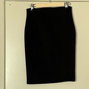 Black Faux suede pencil skirt